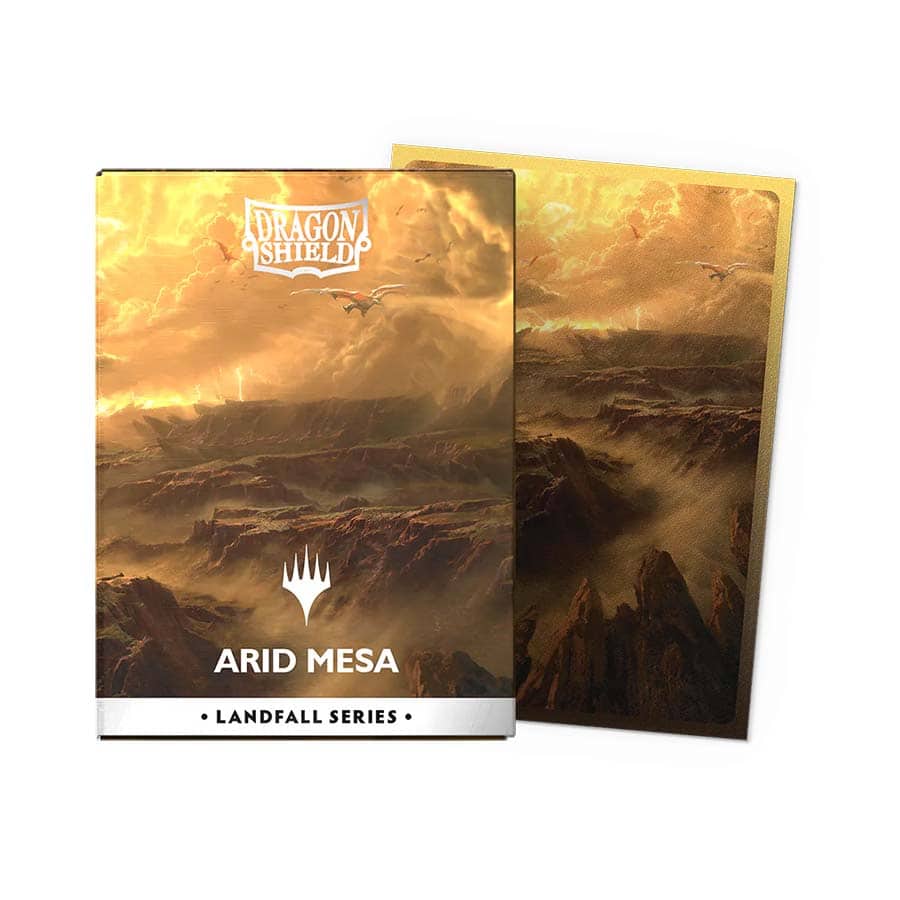 DRAGON SHIELD: MAGIC THE GATHERING: LANDFALL SERIES: MATTE DUAL ART (STANDARD SIZE LICENSED SLEEVES): ARID MESA (100CT)