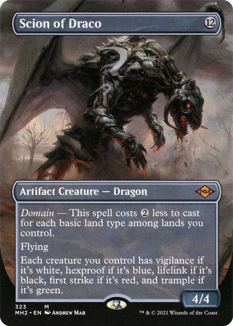 Scion of Draco (Borderless) (MH2-323) - Modern Horizons 2 Foil