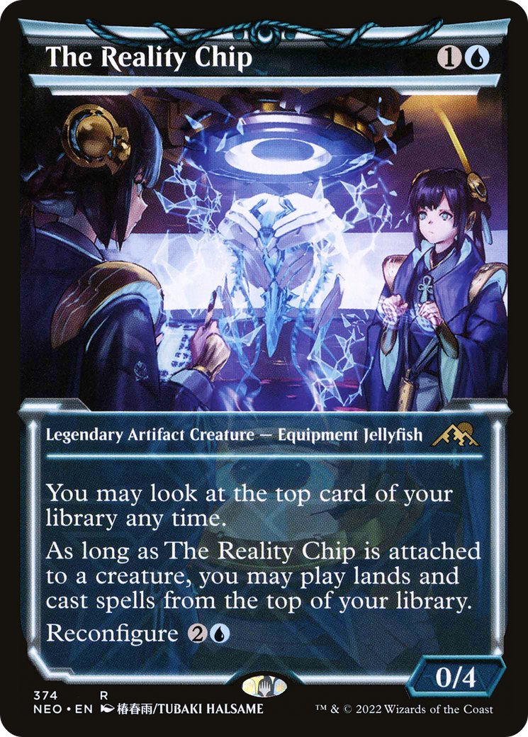 The Reality Chip (Showcase) (NEO-374) - Kamigawa: Neon Dynasty: (Showcase) Foil