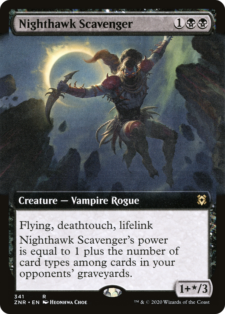 Nighthawk Scavenger (Extended Art) (ZNR-341) - Zendikar Rising: (Extended Art) Foil