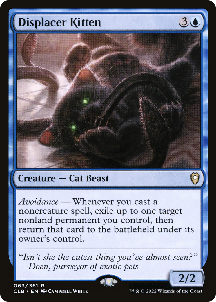 Displacer Kitten (CLB-063) - Commander Legends: Battle for Baldur's Gate Foil