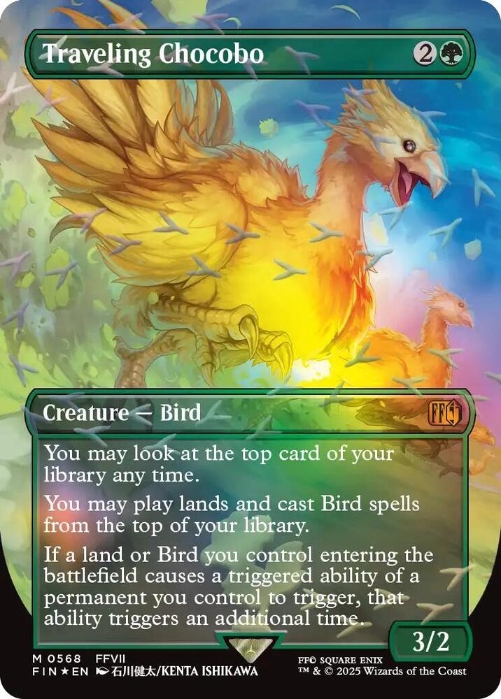 Traveling Chocobo (Borderless) (Chocobo Track Foil) - FINAL FANTASY (FIN)