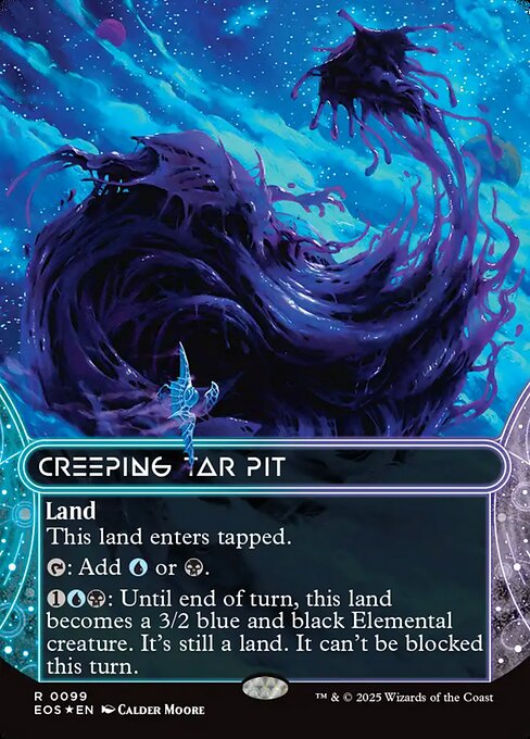Creeping Tar Pit (0099) (Borderless) (Galaxy Foil)