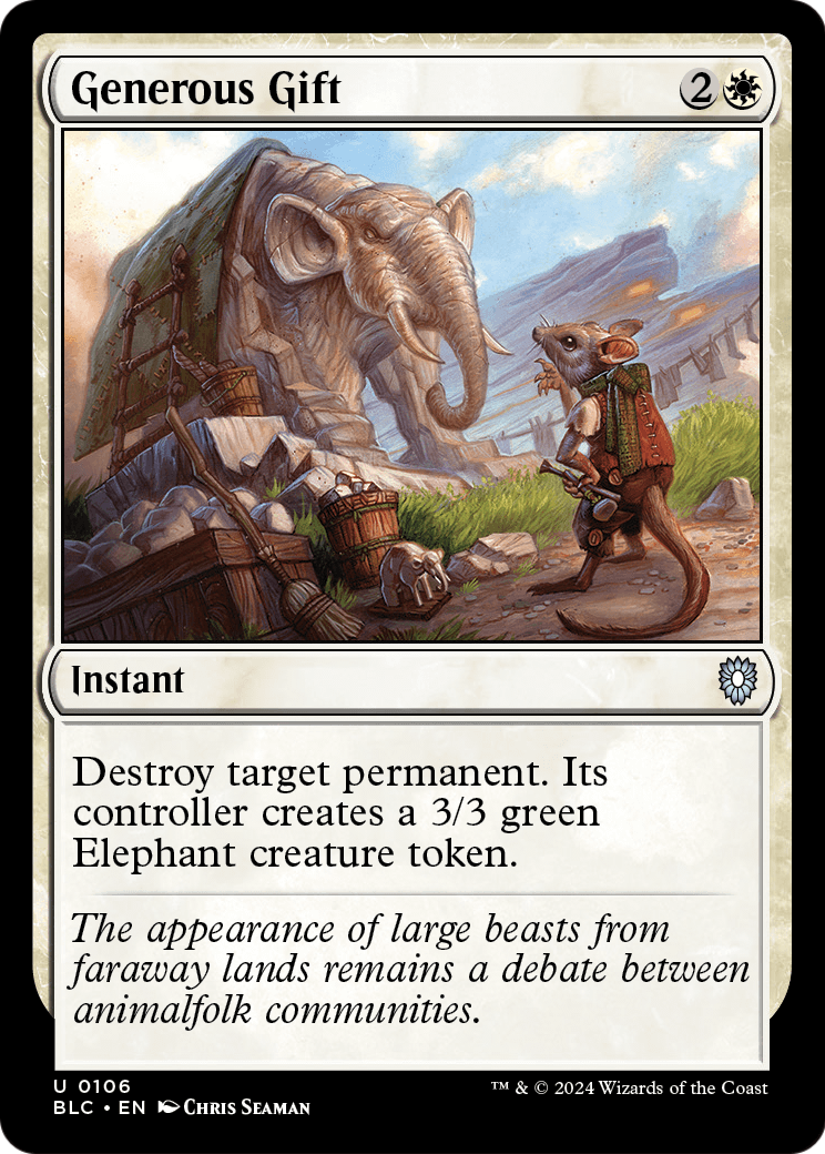 Generous Gift (BLC-106) - Bloomburrow Commander