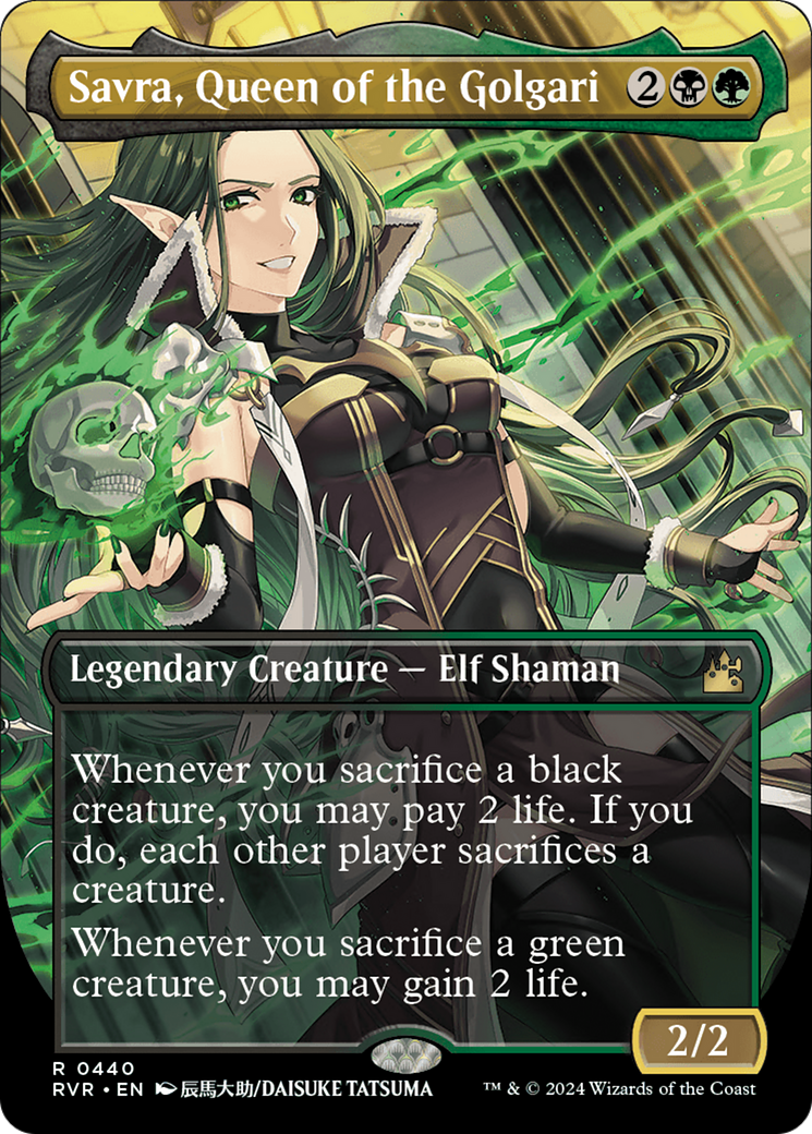 Savra, Queen of the Golgari (Anime Borderless) (RVR-440) - Ravnica Remastered Foil