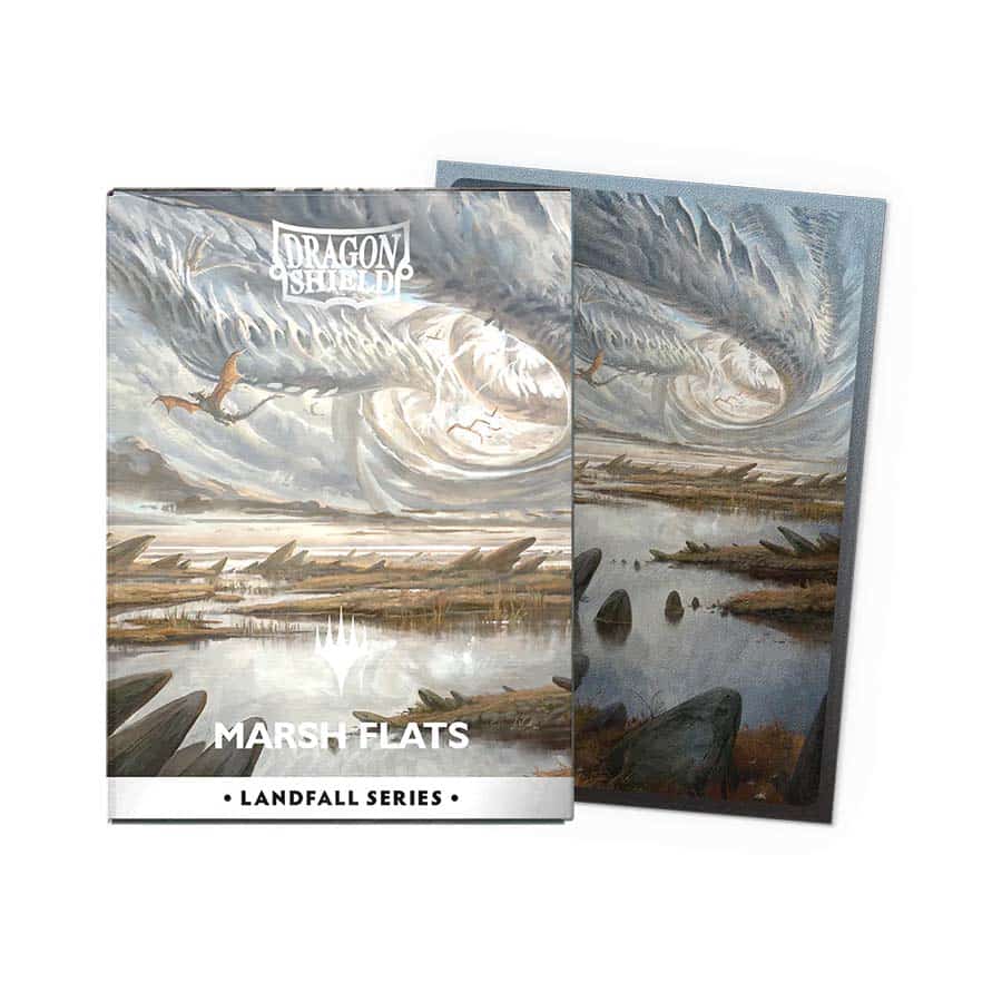 DRAGON SHIELD: MAGIC THE GATHERING: LANDFALL SERIES: MATTE DUAL ART (STANDARD SIZE LICENSED SLEEVES): MARSH FLATS (100CT)
