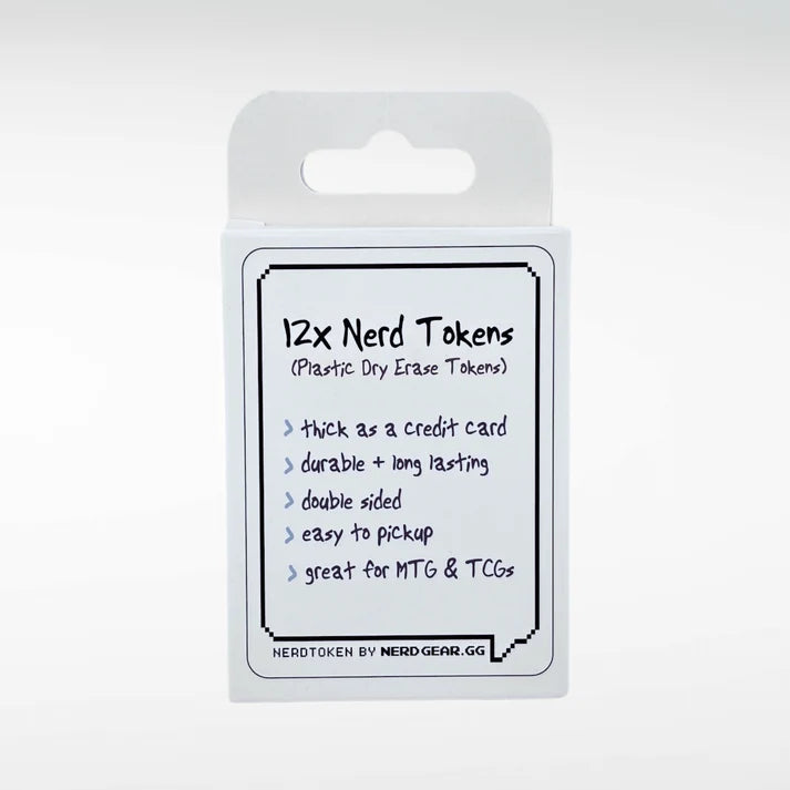NerdTokens - Extra Thick Dry Erase Tokens for MTG - 12 Pack