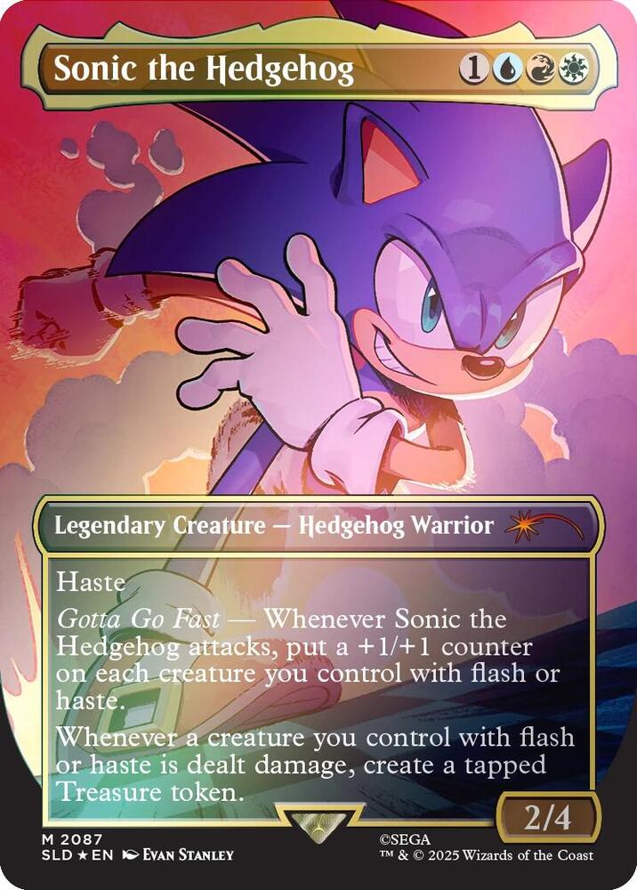 Sonic the Hedgehog (Rainbow Foil) - Secret Lair Drop Series (SLD)