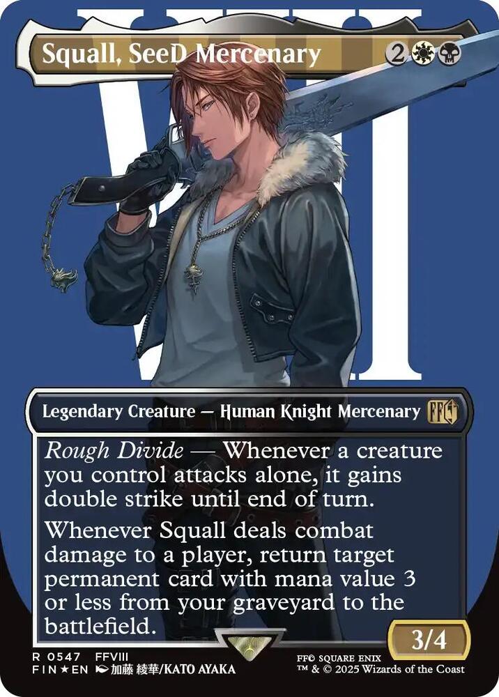 Squall, SeeD Mercenary (Borderless) (Surge Foil) - FINAL FANTASY (FIN)