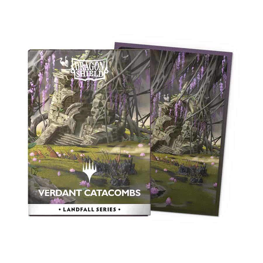 DRAGON SHIELD: MAGIC THE GATHERING: LANDFALL SERIES: MATTE DUAL ART (STANDARD SIZE LICENSED SLEEVES): VERDANT CATACOMB (100CT)