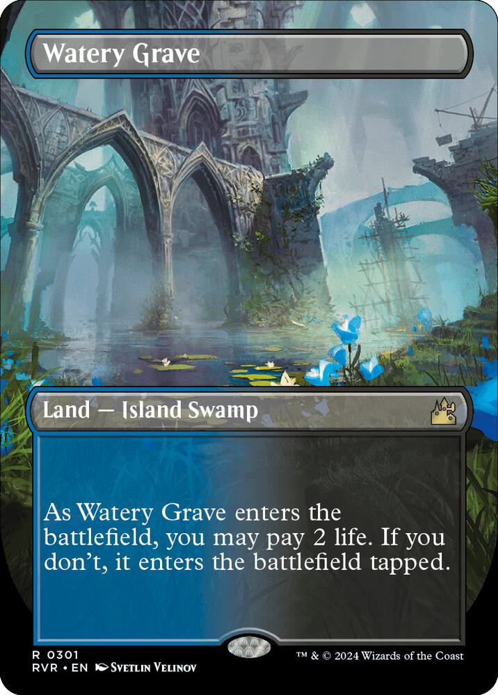 Watery Grave (Borderless) - Ravnica Remastered (RVR)