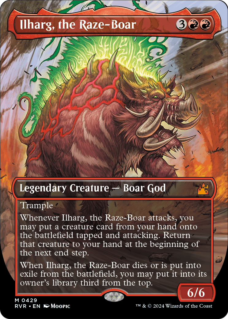 Ilharg, the Raze-Boar (Anime Borderless) (RVR-429) - Ravnica Remastered Foil