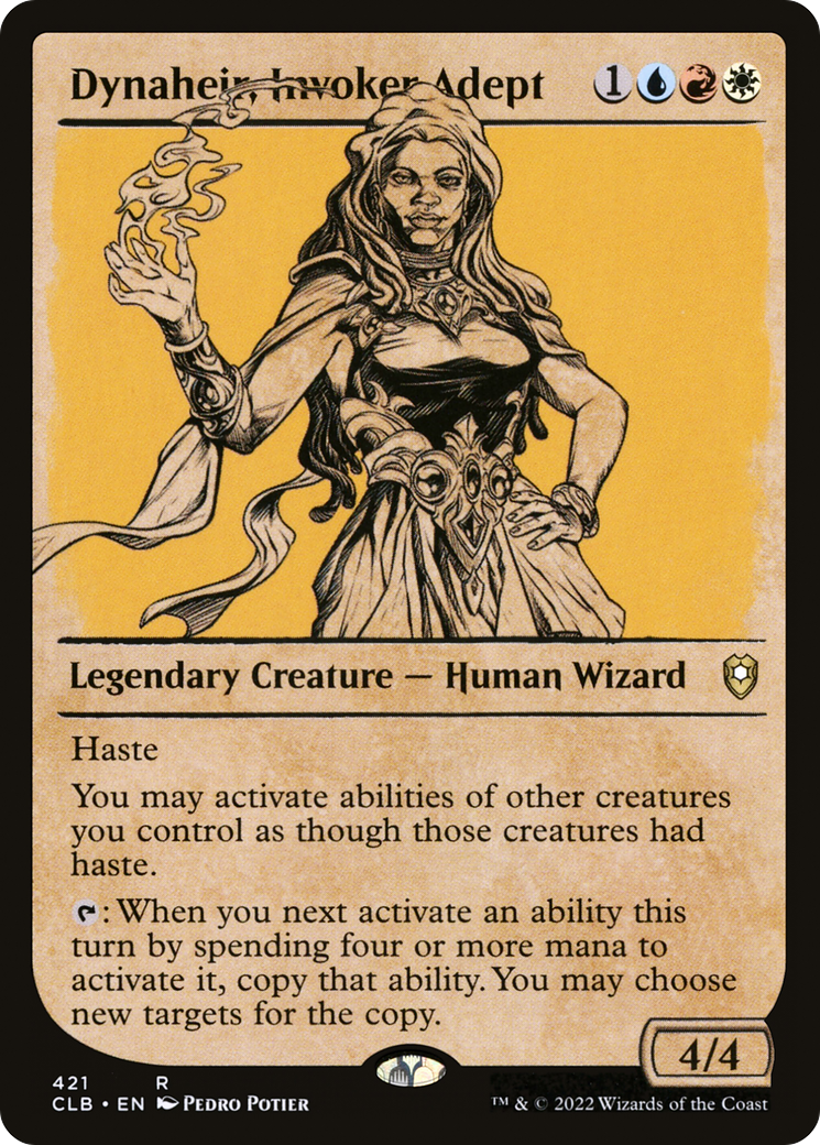Dynaheir, Invoker Adept (Showcase) (CLB-421) - Commander Legends: Battle for Baldur's Gate: (Showcase) Foil