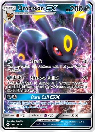 Umbreon GX 080/149  - Holofoil SM Base Set - Ultra Rare