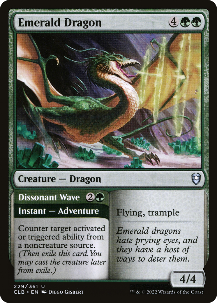 Emerald Dragon (CLB-229) - Commander Legends: Battle for Baldur's Gate Foil