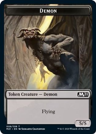 Demon // Pirate Double-sided Token (M21-006) - Core Set 2021 Foil
