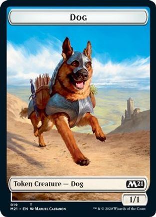 Dog // Weird Double-sided Token (M21-019) - Core Set 2021 Foil