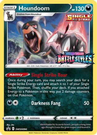 Houndoom - SWSH090 (Prerelease)/307  - Holofoil SWSH Sword & Shield Promo Cards - Promo
