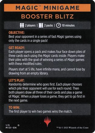 Magic Minigame: Booster Blitz (MID-001) - Innistrad: Midnight Hunt