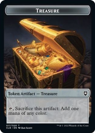 Treasure // Faerie Dragon Double-Sided Token (CLB-17 // 6) - Commander Legends: Battle for Baldur's Gate