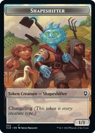 Shapeshifter (022) // Clue Double-Sided Token (CLB-22 // 47) - Commander Legends: Battle for Baldur's Gate