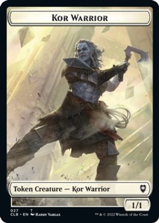 Kor Warrior // Treasure Double-sided Token (CLB-) - Commander Legends: Battle for Baldur's Gate