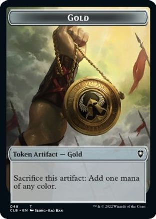 Gold // Dragon Double-sided Token (CLB-) - Commander Legends: Battle for Baldur's Gate