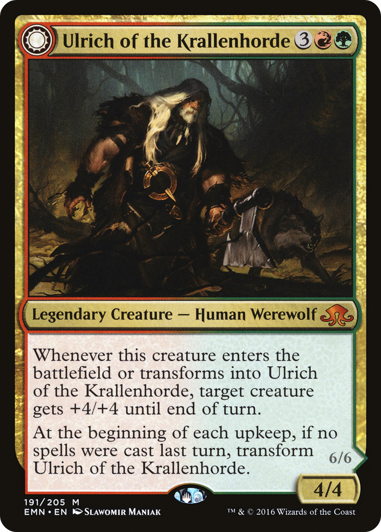 Ulrich of the Krallenhorde (EMN-191) - Eldritch Moon: (Double Faced Transform) Foil