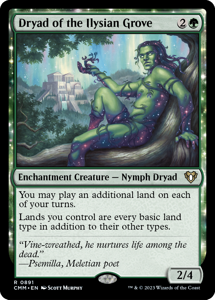 Dryad of the Ilysian Grove (CMM-891) - Commander Masters: (enchantment)