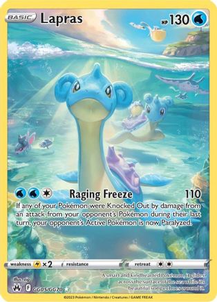 Lapras GG05/GG70  - Holofoil SWSH Crown Zenith Galarian Gallery - Ultra Rare