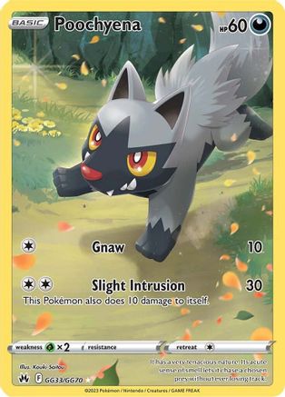 Poochyena GG33/GG70  - Holofoil Crown Zenith Galarian Gallery - Ultra Rare