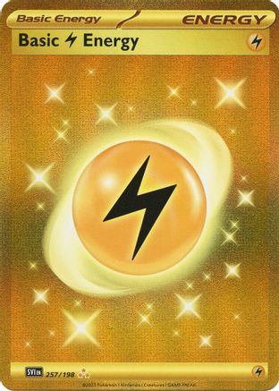 Basic Lightning Energy 257/198  - Holofoil SV01 Scarlet & Violet Base Set - Hyper Rare