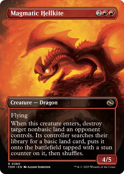 Magmatic Hellkite (Borderless) (TDM-380) - Tarkir: Dragonstorm Foil