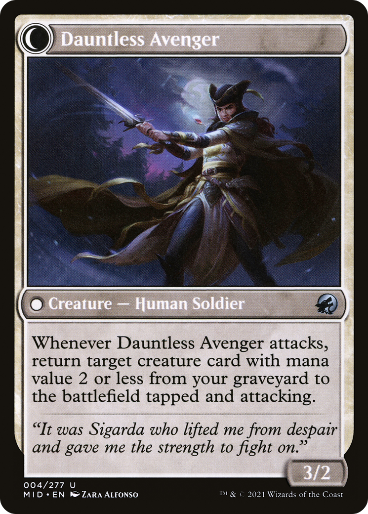 Bereaved Survivor (MID-004) - Innistrad: Midnight Hunt: (Double Faced Transform) Foil