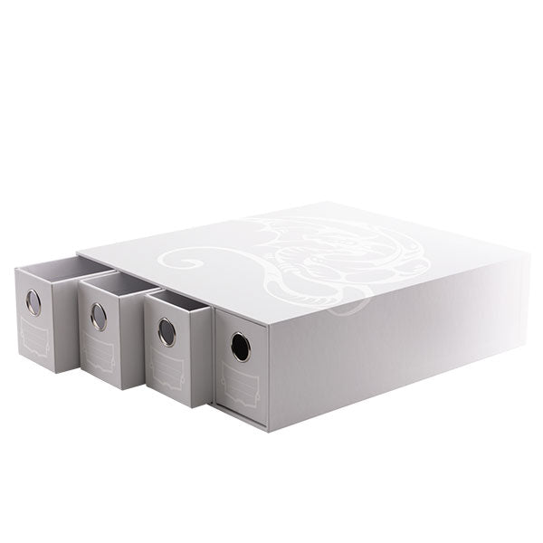 Dragon Shield Card Storage: Fortress- Horizontal- 4-Card Drawers- White (620+ per drawer)