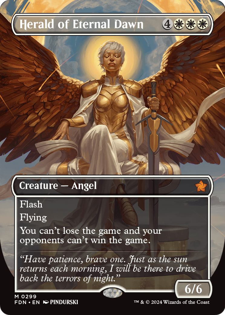 Herald of Eternal Dawn (Borderless) (FDN-299) - Foundations