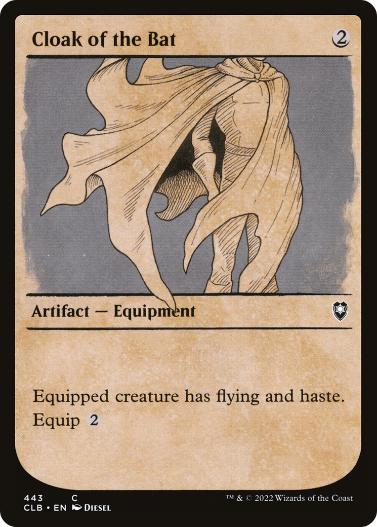 Cloak of the Bat (Showcase) (CLB-443) - Commander Legends: Battle for Baldur's Gate: (Showcase) Foil