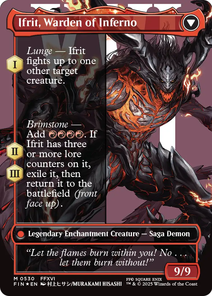 Clive, Ifrit's Dominant (Borderless) (Surge Foil) (0530) (FIN-530) - FINAL FANTASY: (enchantment) Foil