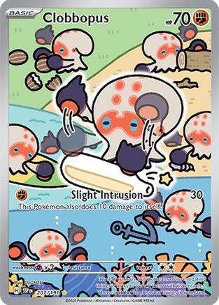 Clobbopus 207/191  - Holofoil SV08 Surging Sparks - Illustration Rare