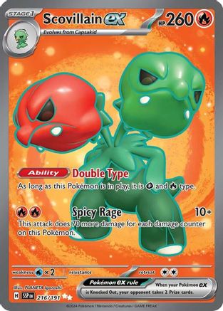 Scovillain ex 216/191  - Holofoil SV08 Surging Sparks - Ultra Rare
