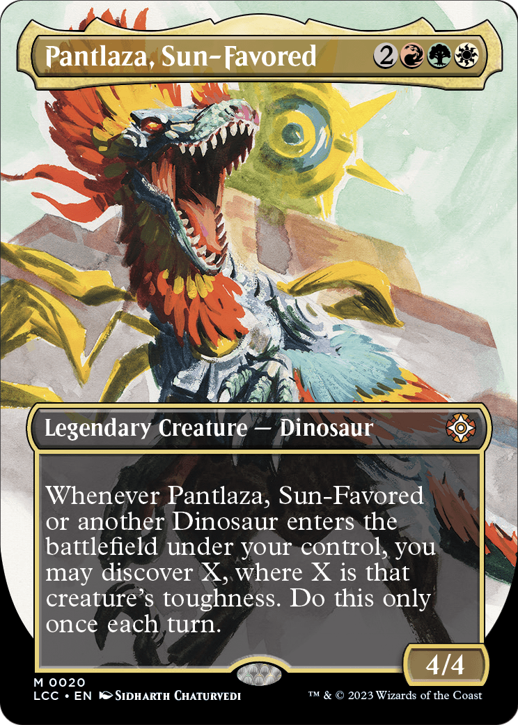 Pantlaza, Sun-Favored (Borderless) (LCC-020) - The Lost Caverns of Ixalan Commander