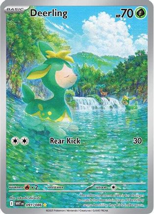 Deerling 091/086  - Holofoil SV White Flare - Illustration Rare