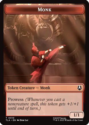 Monk // Clue (0017) Double-Sided Token (TLA-10 // 17) - Avatar: The Last Airbender