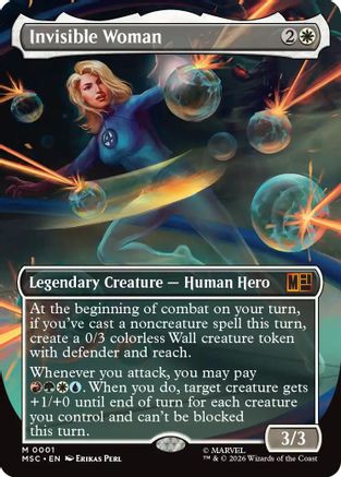 Invisible Woman (Borderless) (MSC-001) - Commander: Marvel Super Heroes