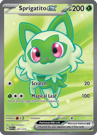Sprigatito ex 251/217  - Holofoil ME Ascended Heroes - Ultra Rare