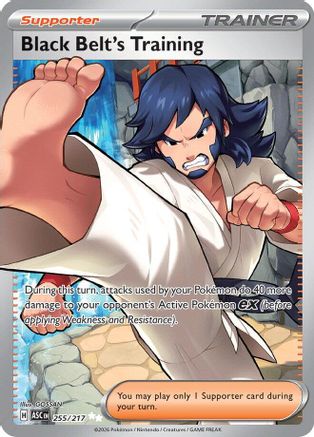 Black Belt's Training 255  - Holofoil ME Ascended Heroes - Ultra Rare