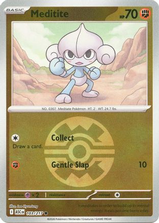 Meditite (Quick Ball) 103/217  - Reverse Holofoil ME Ascended Heroes - Common