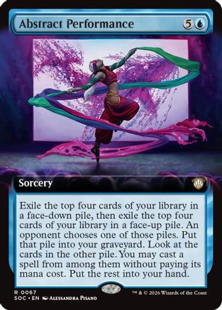 Abstract Performance (Extended Art) (SOC-067) - Commander: Secrets of Strixhaven