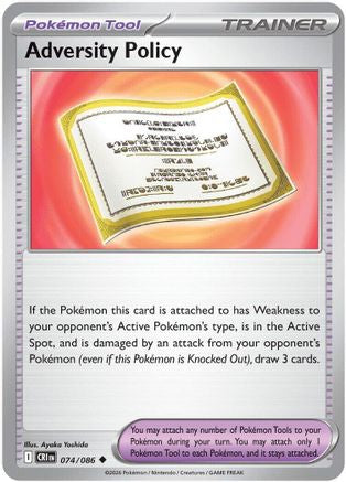 Adversity Policy 074/086  - Reverse Holofoil ME04 Chaos Rising - Uncommon