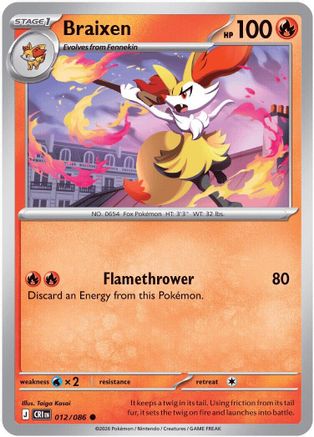 Braixen 012/086  ME04 Chaos Rising - Common